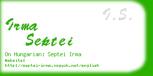 irma septei business card